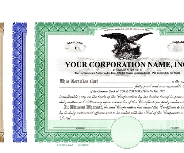 STOCK CERTIFICATES 349 Contador America